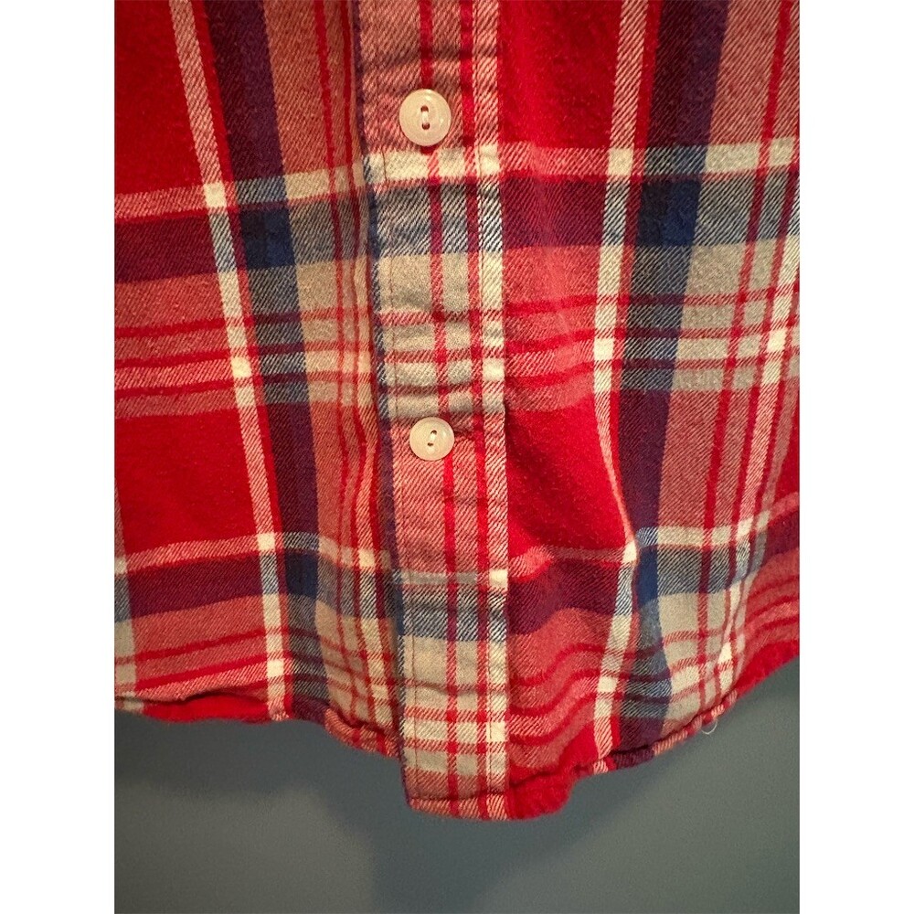 Old Navy Vintage Men's Plaid Flannel Button-Up Shirt Size M Fisherman - Picture 5 of 9